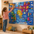 Filz-Weltkarte für Kinder