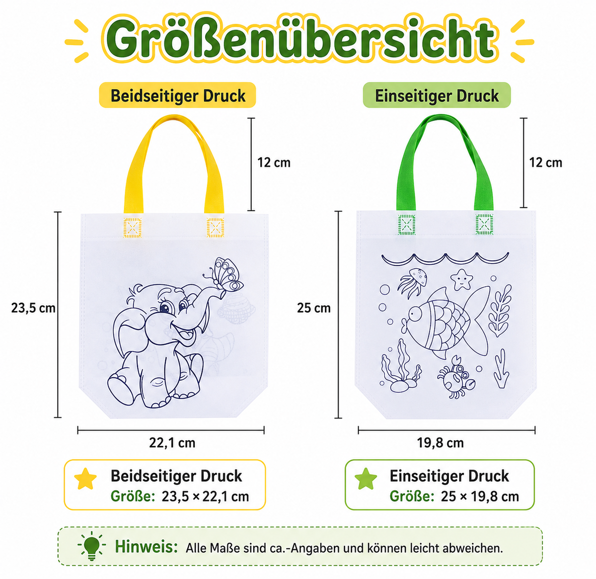 DIY Stofftaschen zum Bemalen für Kinder