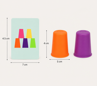 Montessori Stapelbecher Spiel mit Karten