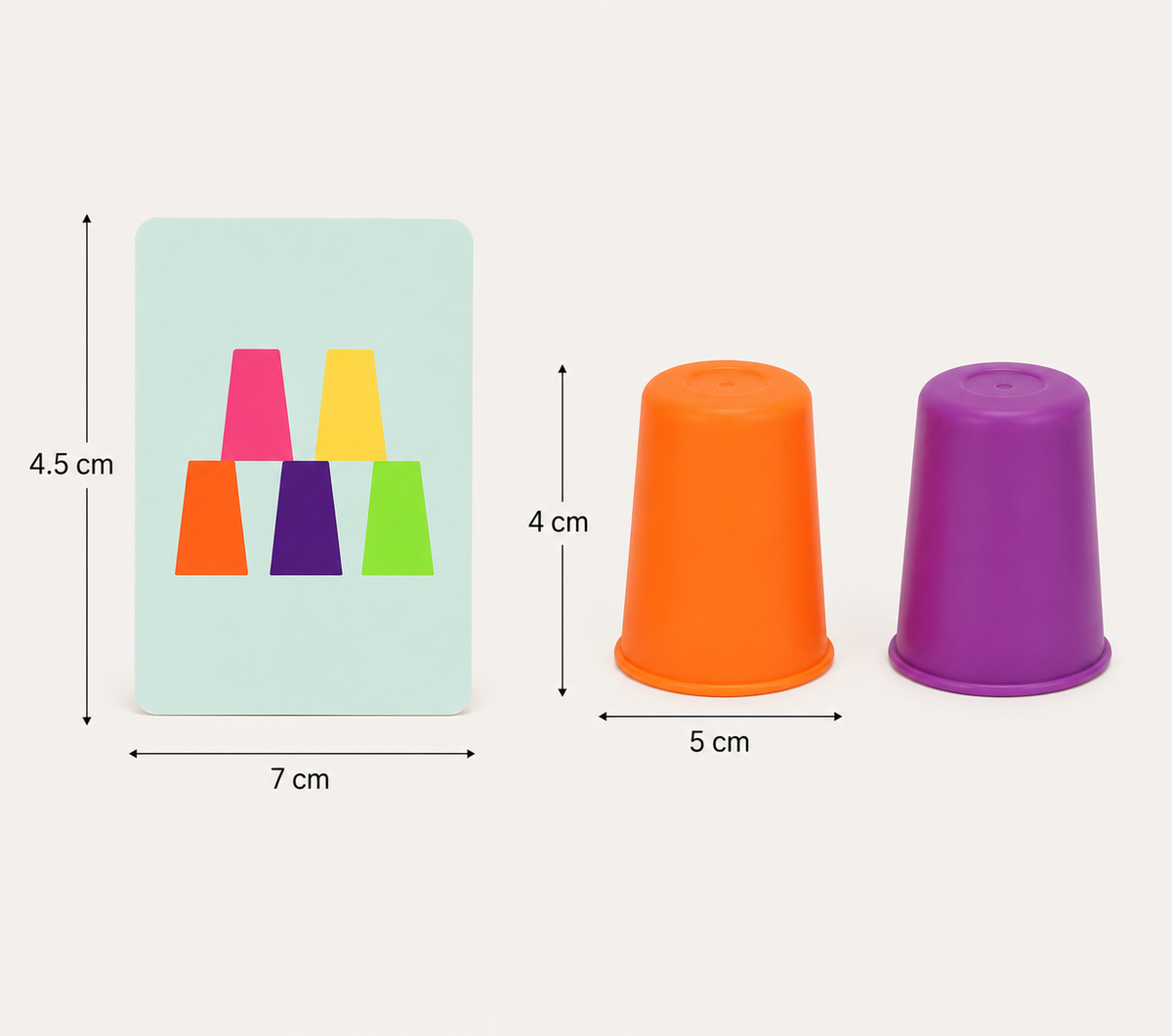 Montessori Stapelbecher Spiel mit Karten