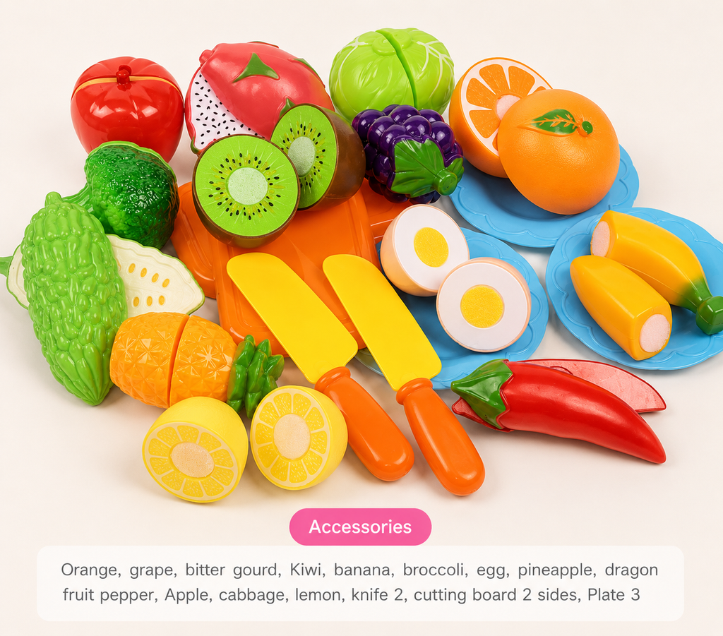 Spielzeug Obst- & Gemüseset zum Schneiden