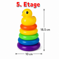 Montessori Stapelturm mit Ringen & Ente