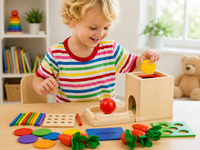 Montessori Objektpermanenz Box 4-in-1