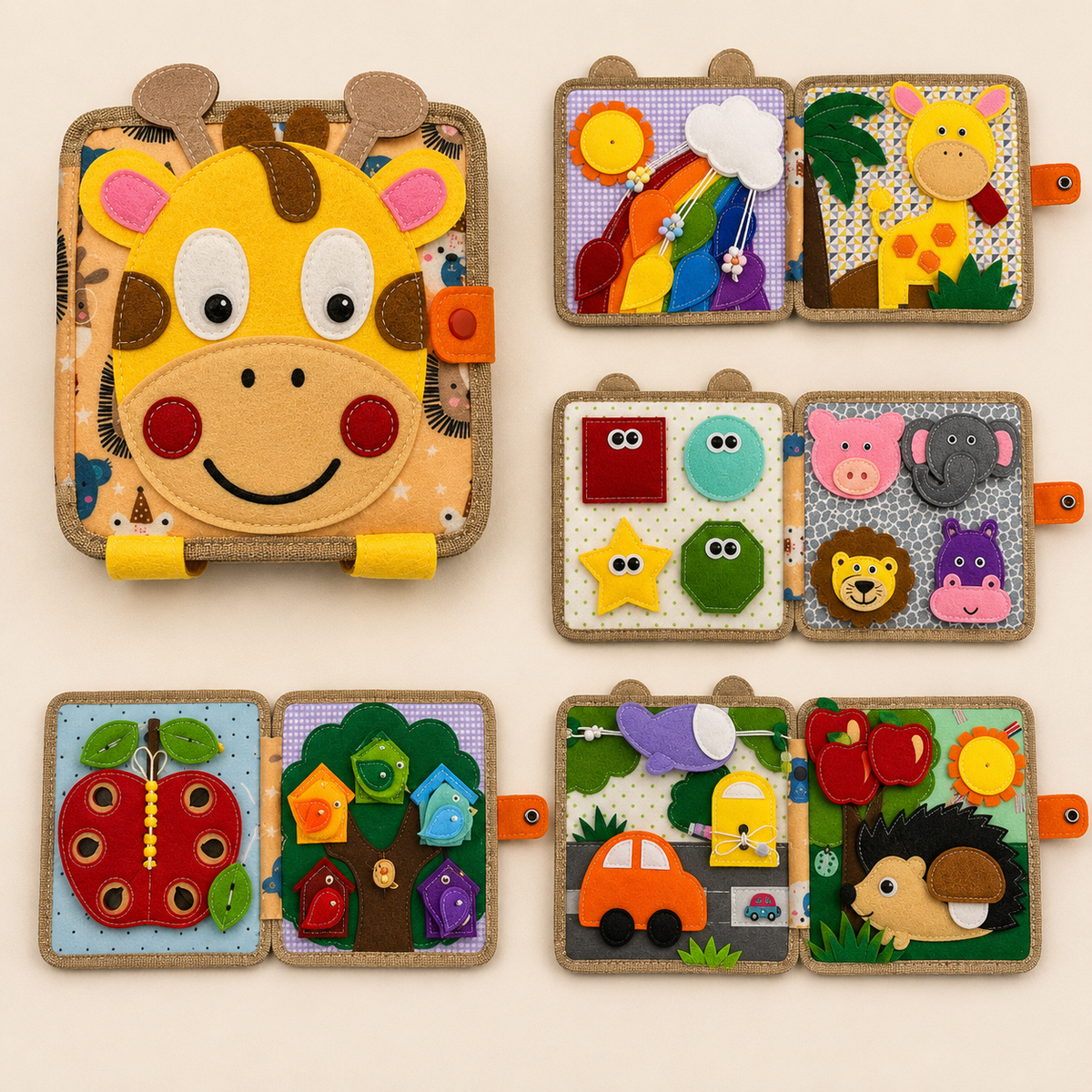 Montessori Fühlbuch Giraffe