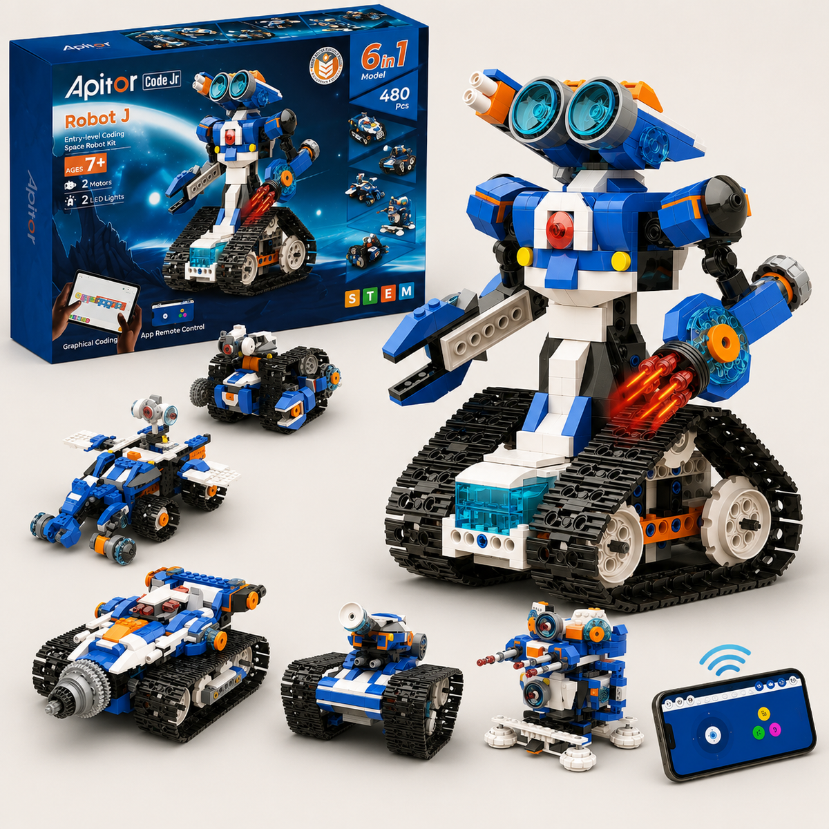 Programmierbarer Roboter-Bausatz 6-in-1