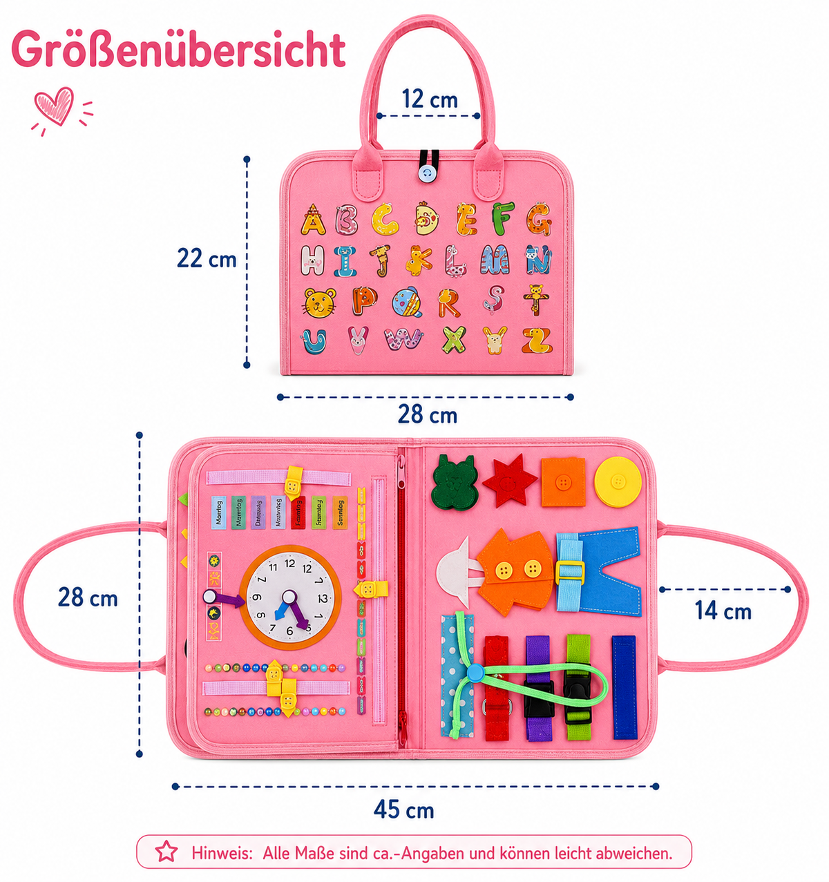 Montessori Quiet Book aus Filz für unterwegs