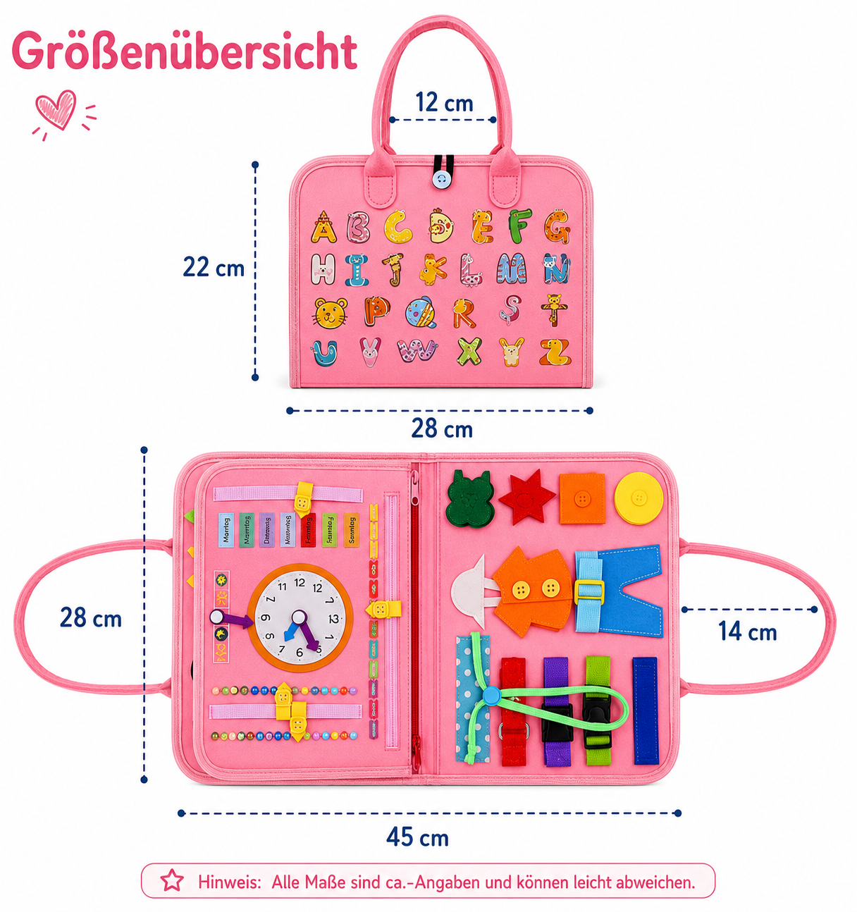 Montessori Quiet Book aus Filz für unterwegs