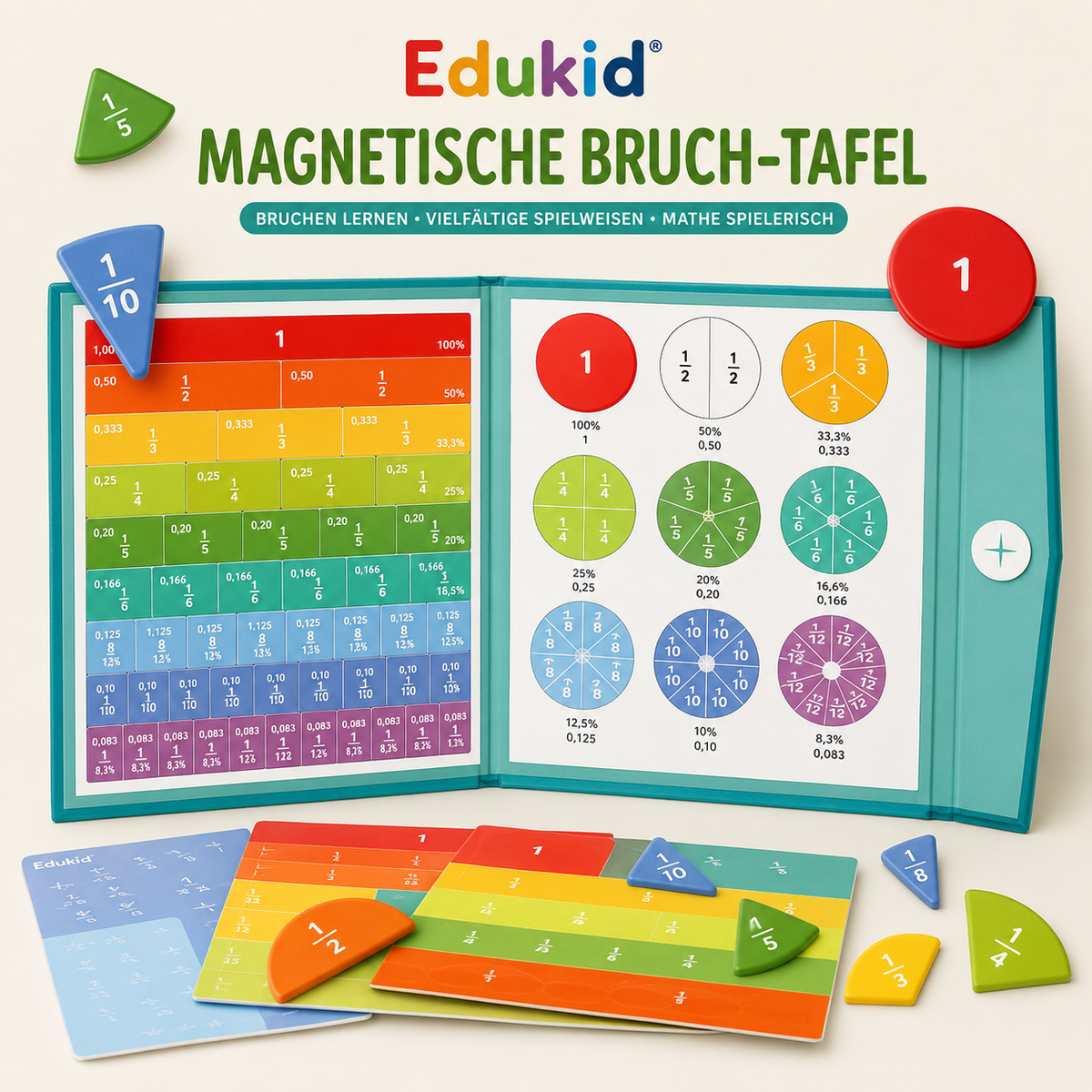 Magnetisches Bruchrechnen Lernspiel