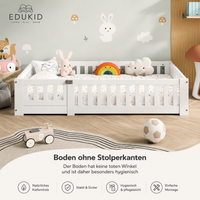 Montessori Bodenbett 90 × 200 cm mit Tür