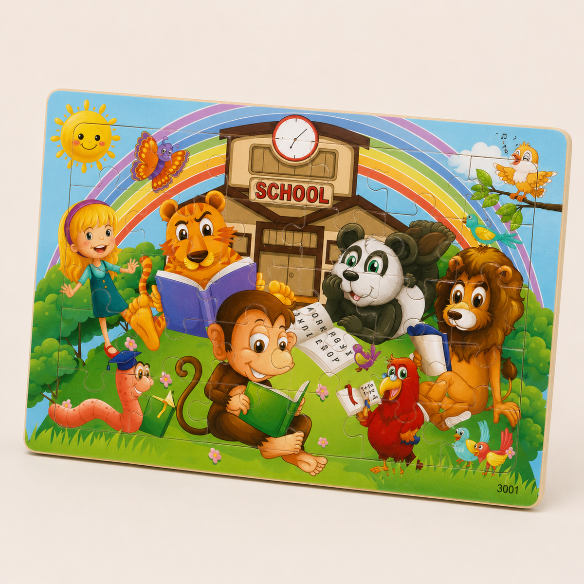 Holzpuzzle Tiere für Kinder