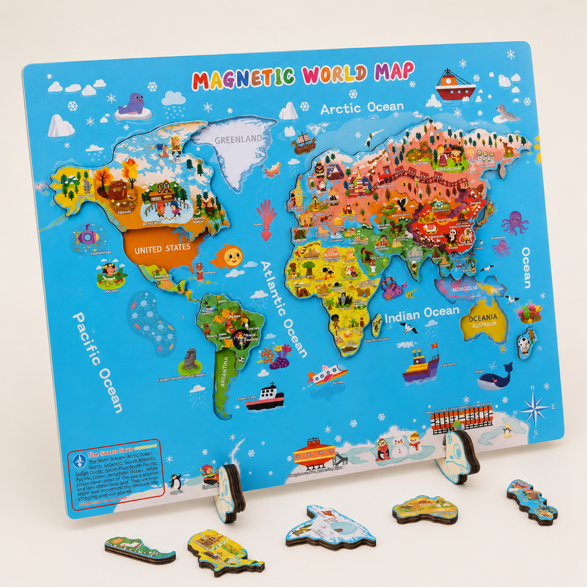 Magnetische Weltkarte für Kinder
