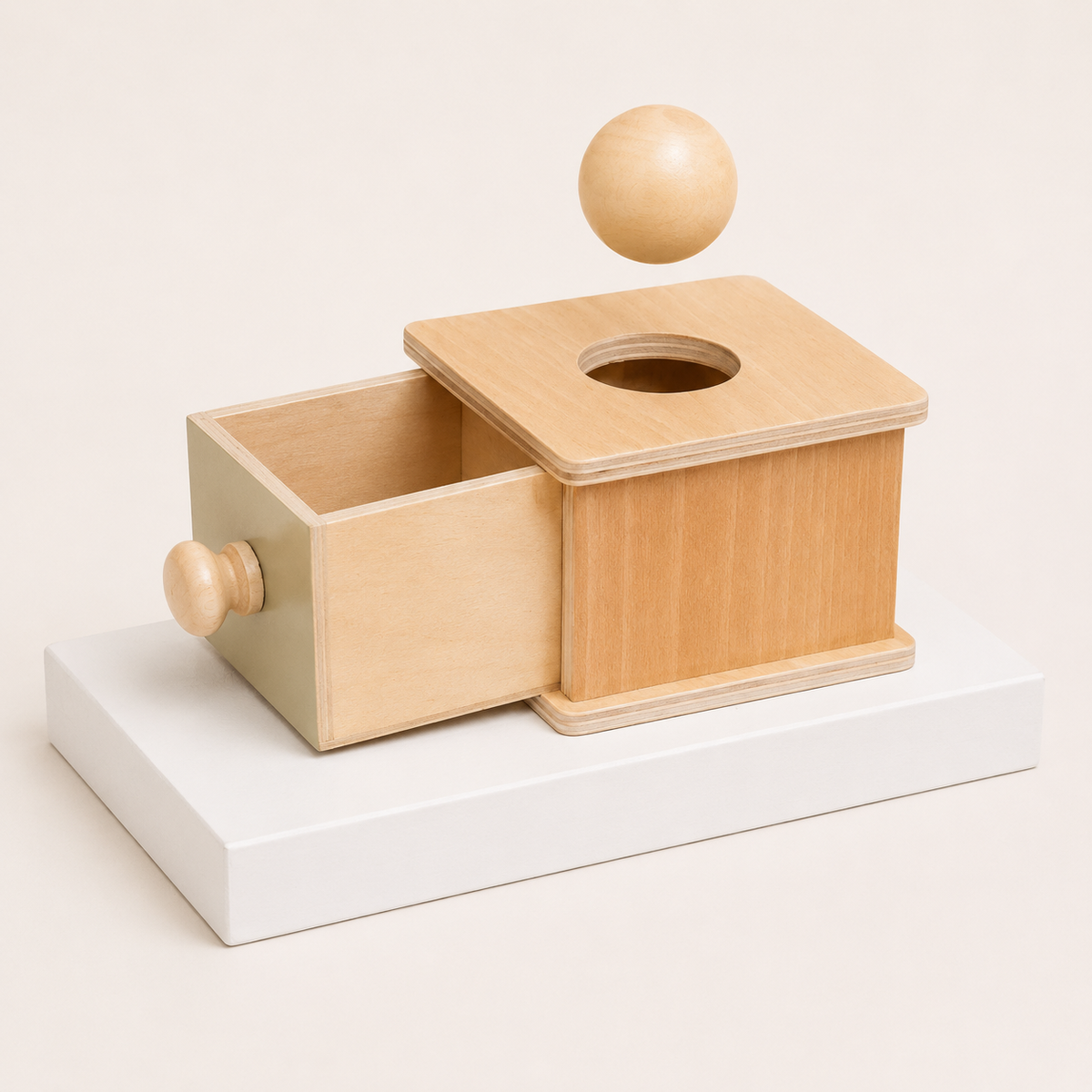 Montessori Objektpermanenz Box 4-in-1