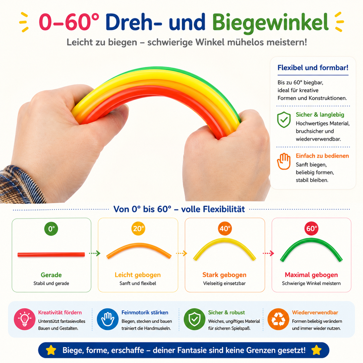 Strohhalm Konstruktionsset für Kinder