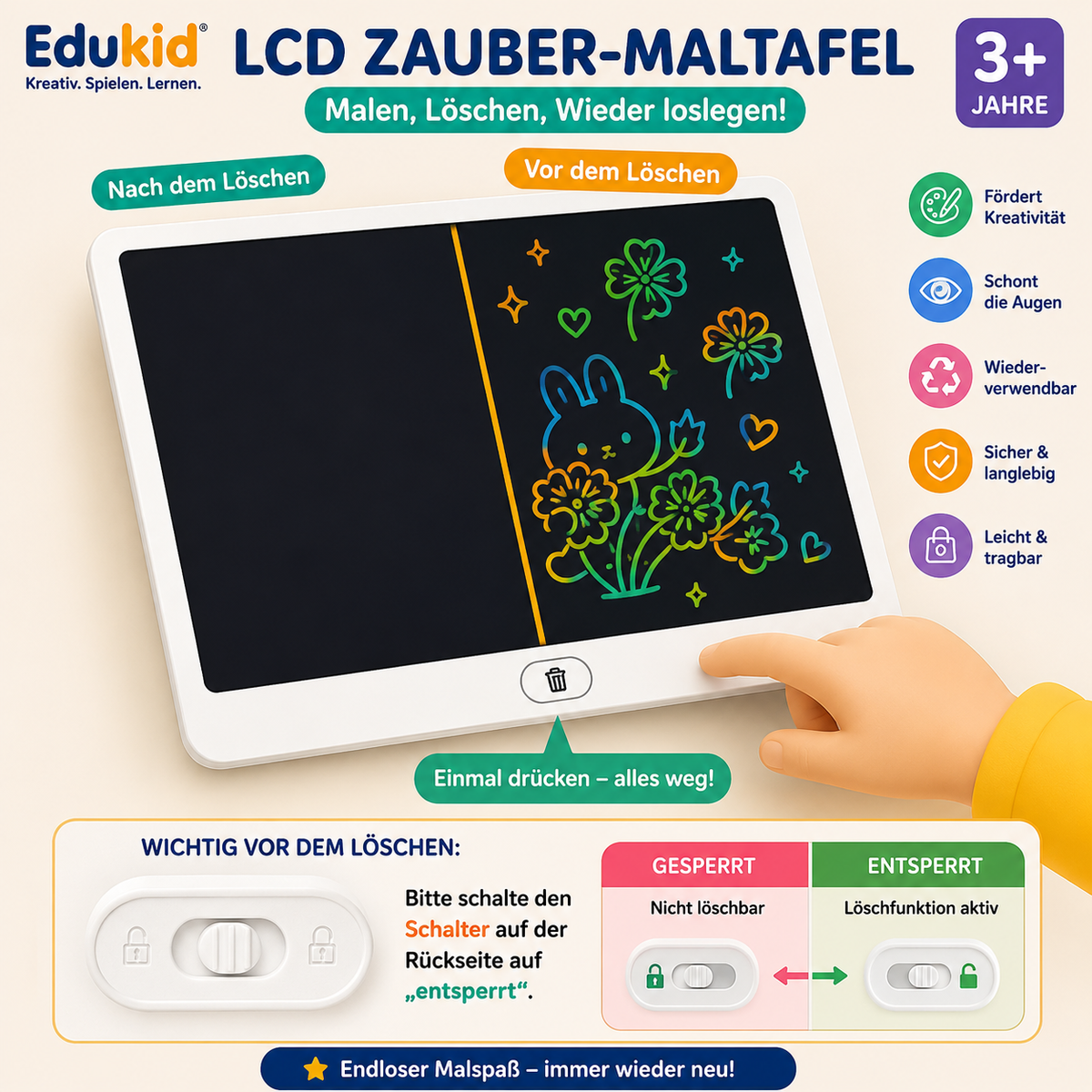 LCD Maltafel für Kinder