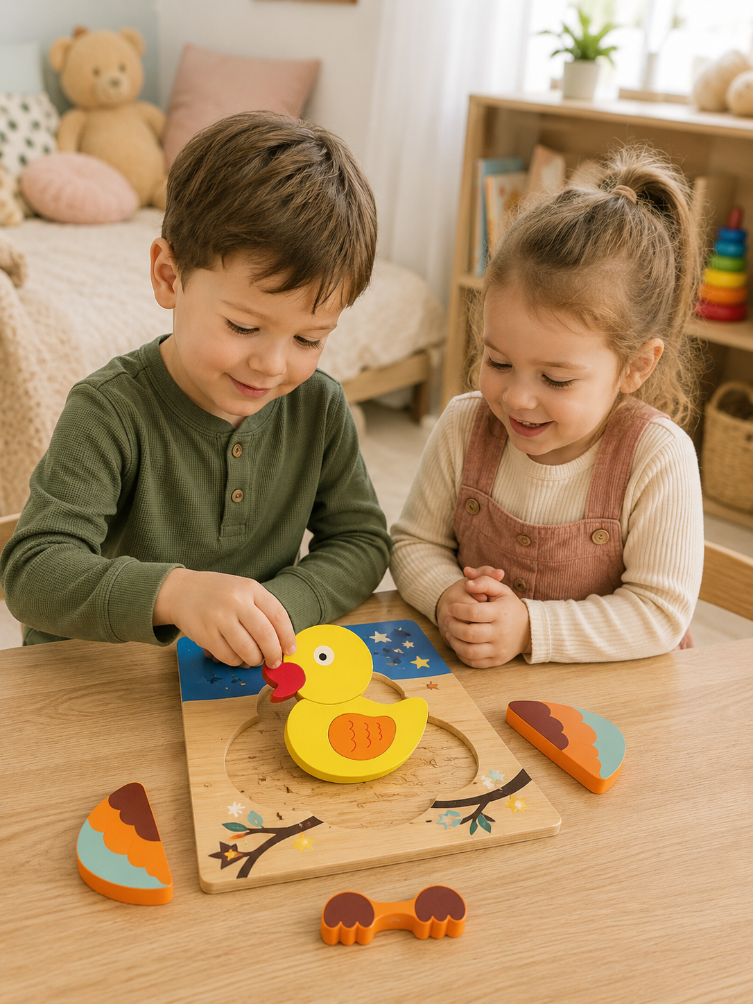 3D-Holzpuzzle Tiere & Fahrzeuge
