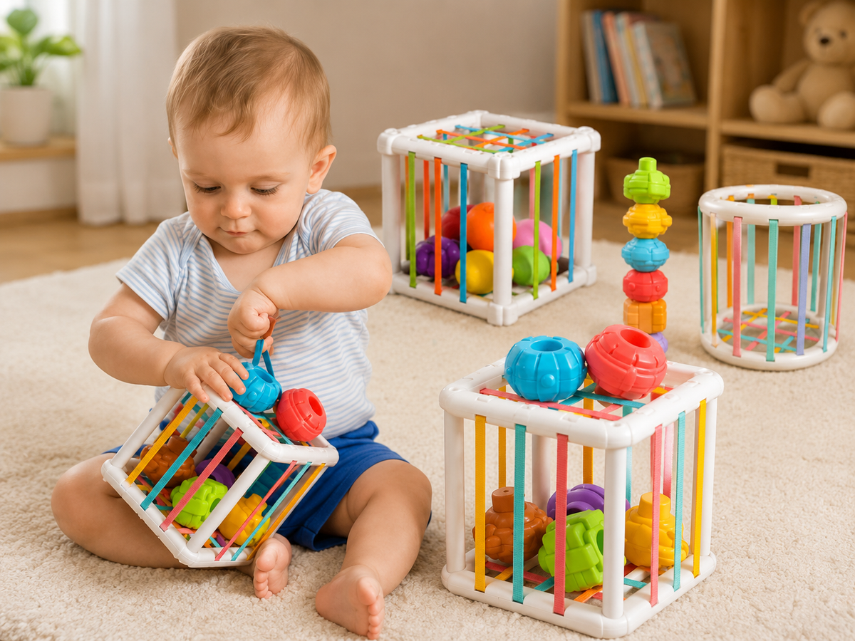 Montessori Formen-Steckspiel Sensorikwürfel