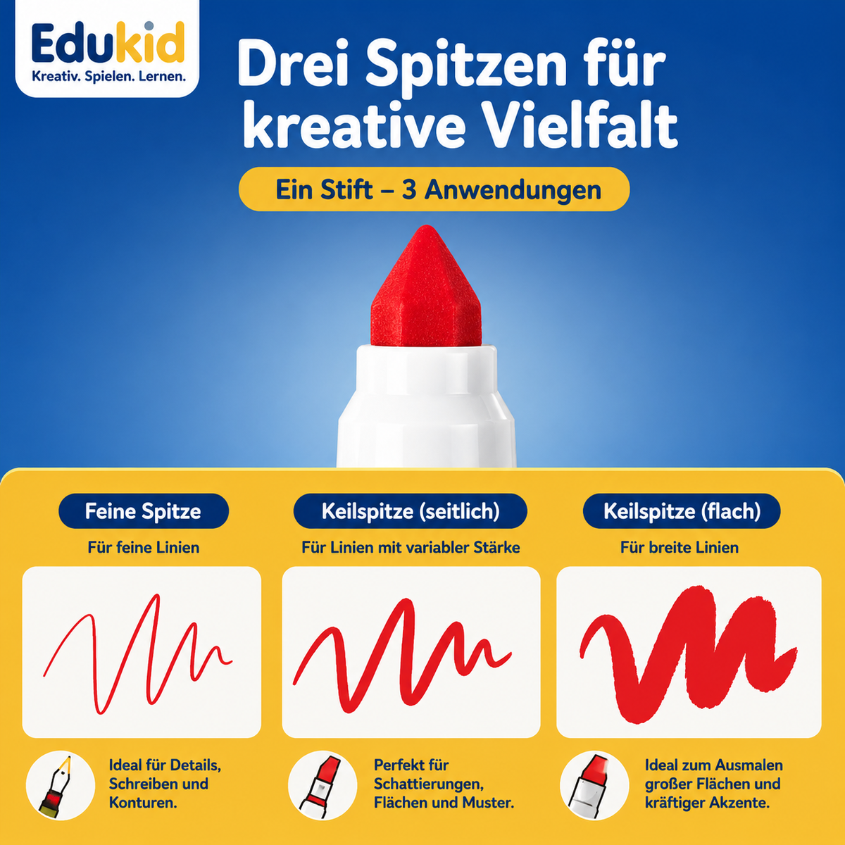 Auswaschbare Filzstifte für Kinder