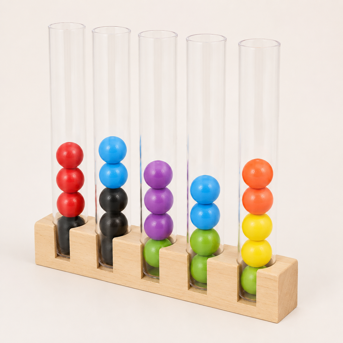 Montessori Farbensortier-Spiel mit Pinzette