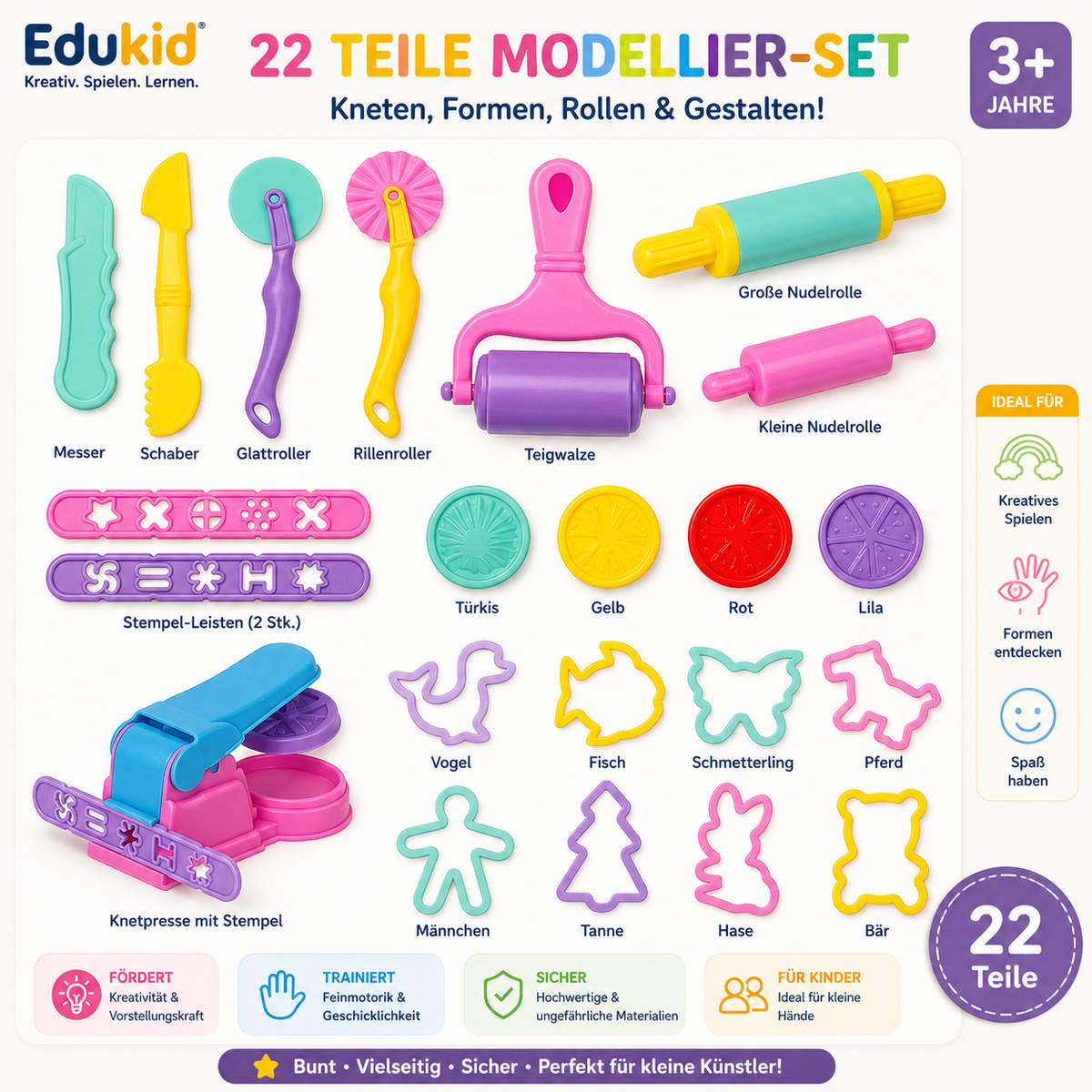 Knetwerkzeug Set für Kinder