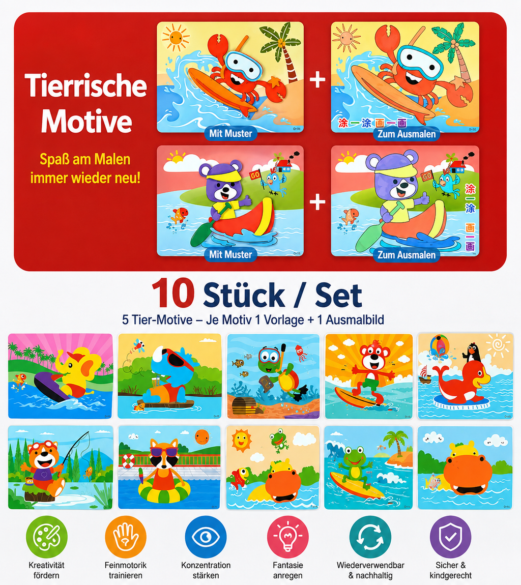 3D EVA Schaumstoff-Sticker Bastelset für Kinder