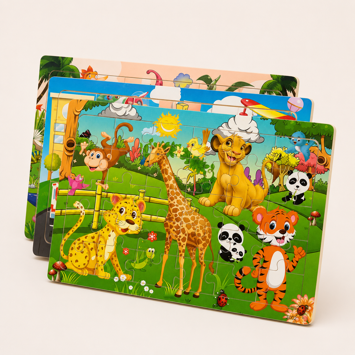 Holzpuzzle Tiere für Kinder