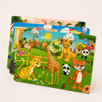 Holzpuzzle Tiere für Kinder