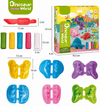 Yeahbo Playdough Sets for Kids, Modelling Clay, Air Dry Clay with 6 Dinosaur Mold, Polymer Clay Set, Play Dough Dinosaur Toys