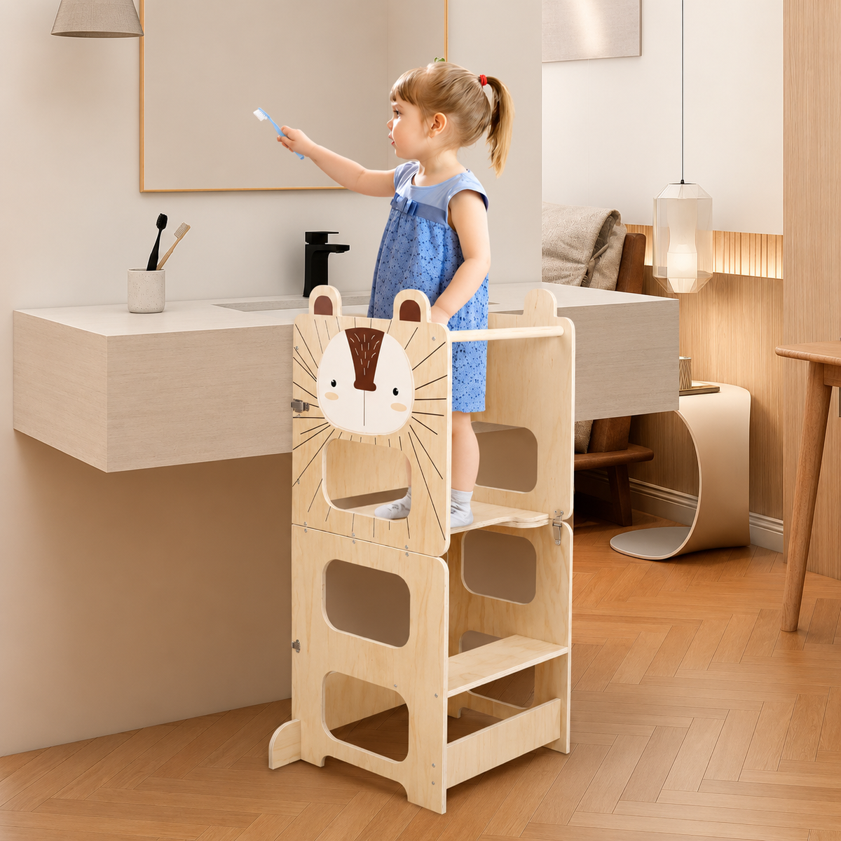 Montessori Lernturm 3-in-1 aus Holz