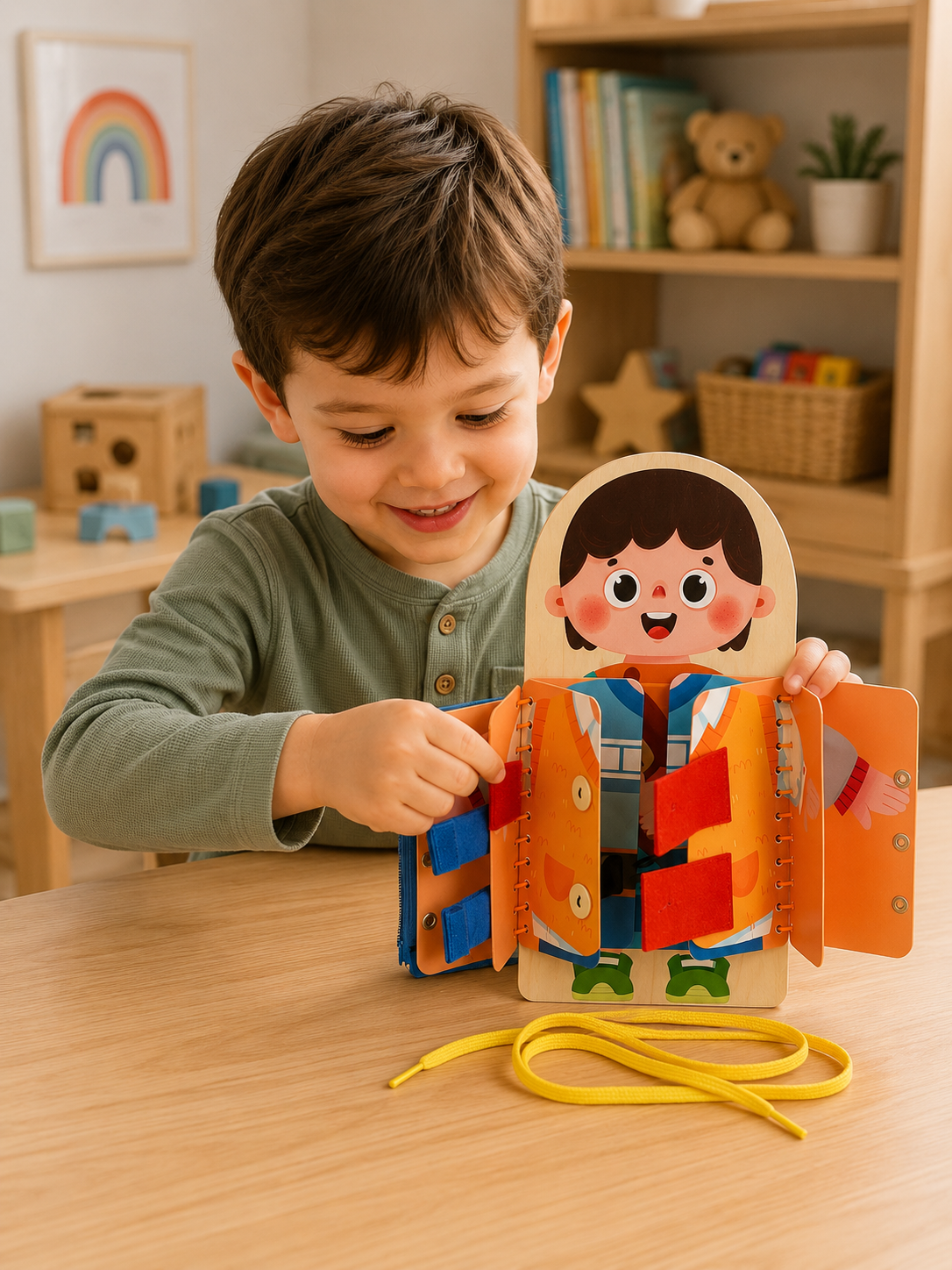 Montessori Busy Board aus Holz
