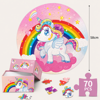 Weltkarten-Puzzle mit Tieren 70 Teile