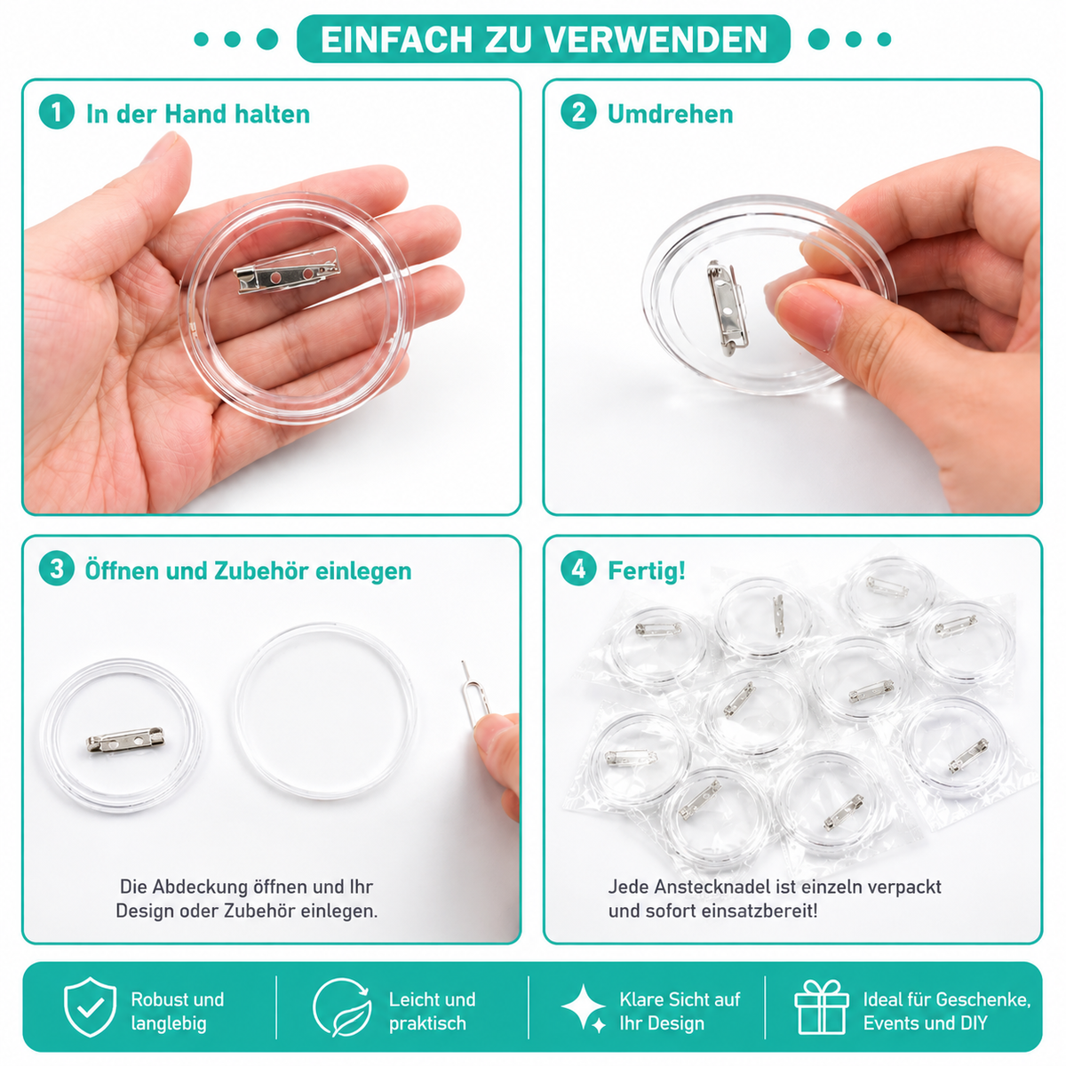 DIY Button-Bastelset für Ansteckbuttons