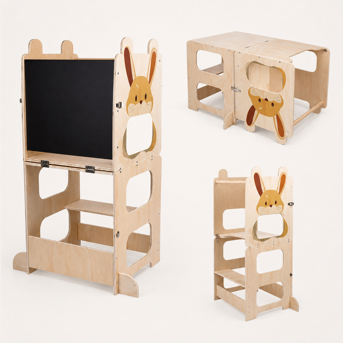 Montessori Lernturm 3-in-1 aus Holz
