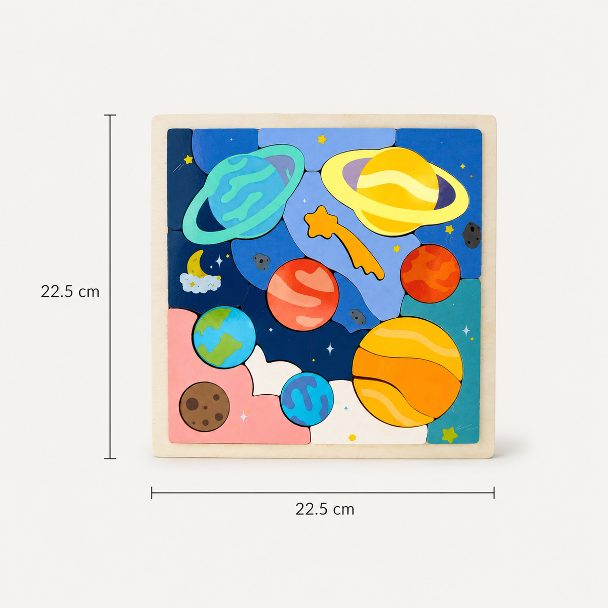 Montessori Holzpuzzle Sonnensystem