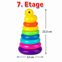 Montessori Stapelturm mit Ringen & Ente