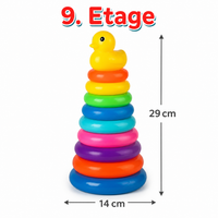 Montessori Stapelturm mit Ringen & Ente