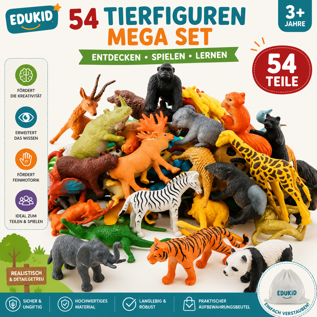 54-teiliges Tierfiguren-Set