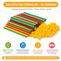 Strohhalm Konstruktionsset für Kinder