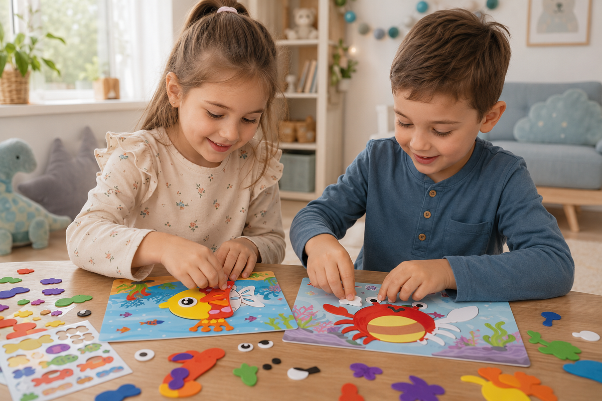 3D EVA Schaumstoff-Sticker Bastelset für Kinder