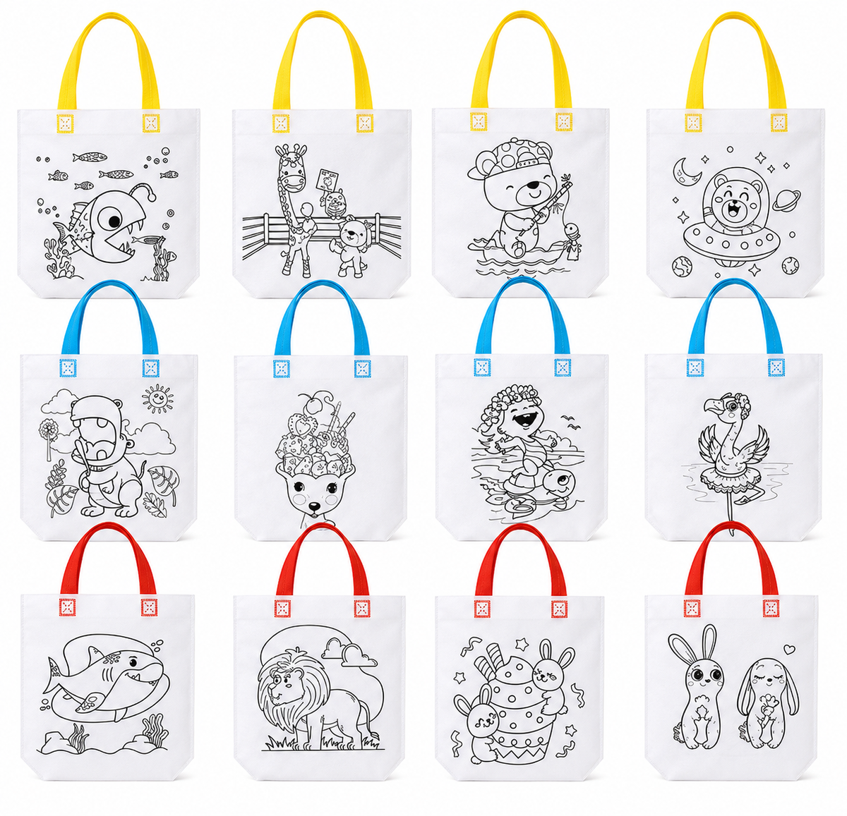 DIY Stofftaschen zum Bemalen für Kinder