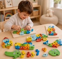 3D Holzpuzzle Tiere für Kinder