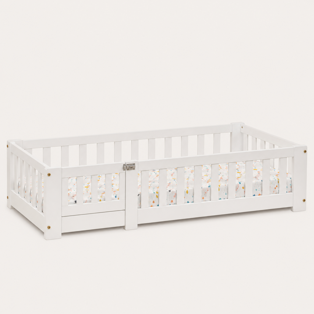 Montessori Bodenbett 90 × 200 cm mit Tür