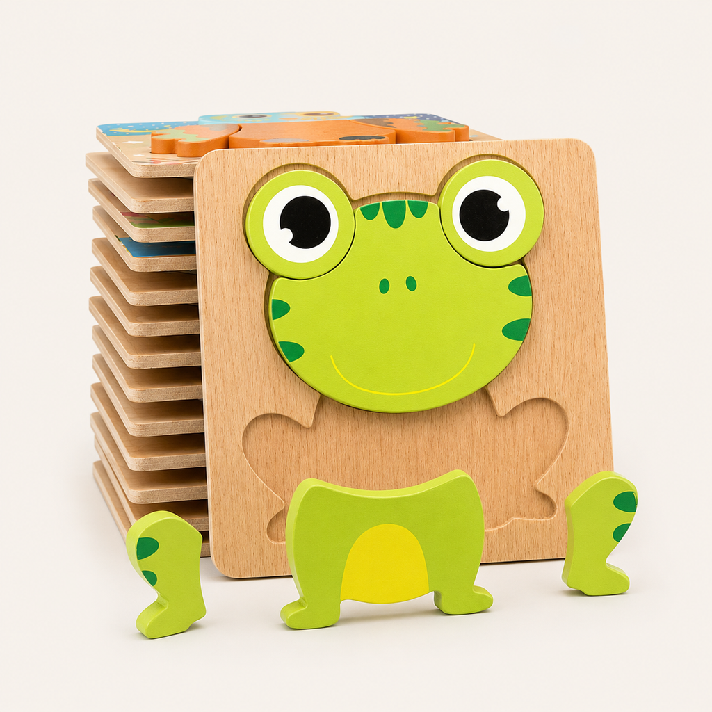 3D-Holzpuzzle Tiere & Fahrzeuge
