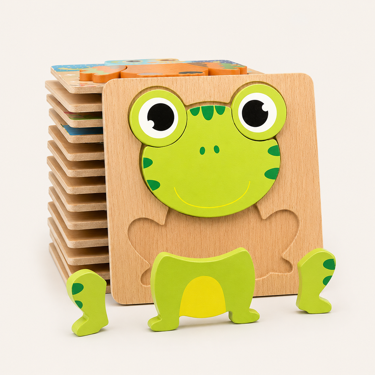 3D-Holzpuzzle Tiere & Fahrzeuge