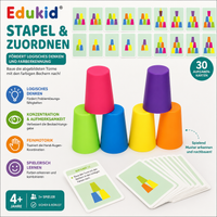 Montessori Stapelbecher Spiel mit Karten