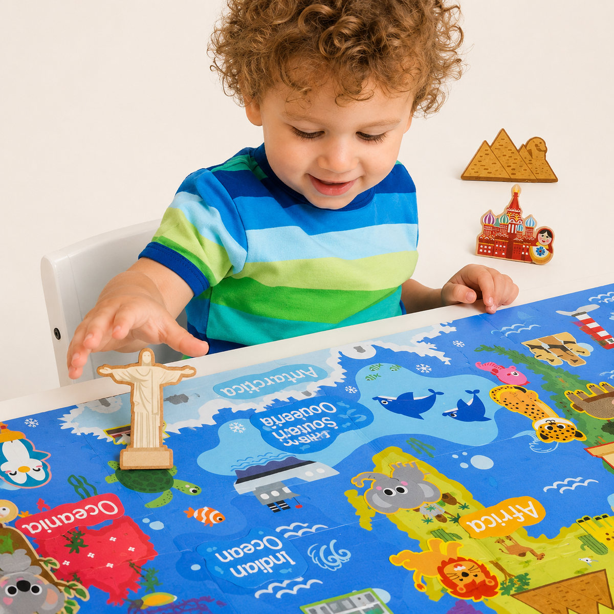 Filz-Weltkarte für Kinder