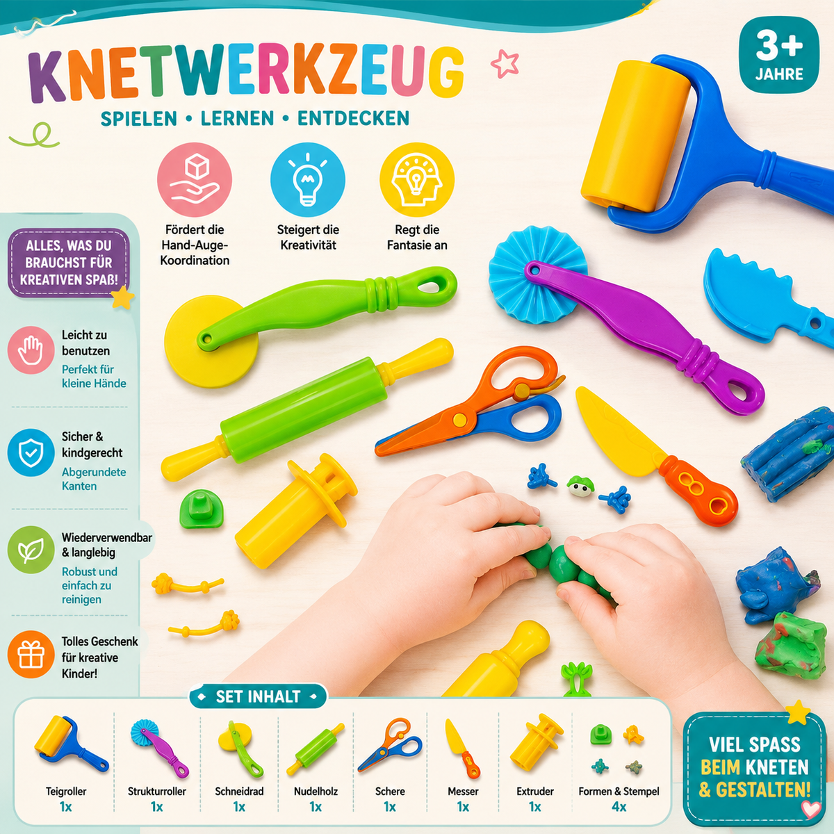 Knetwerkzeug Set für Kinder