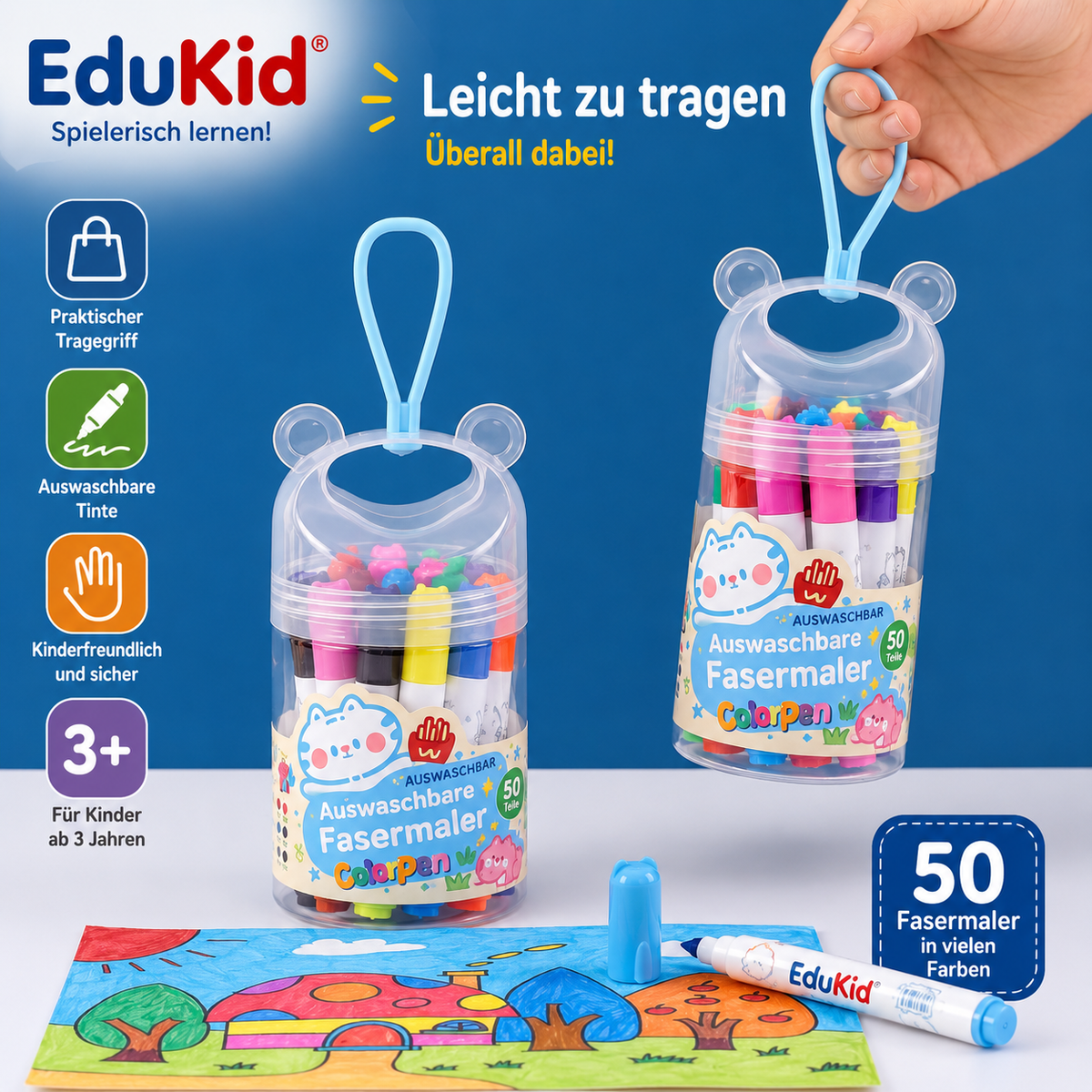 Auswaschbare Filzstifte für Kinder