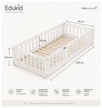 Montessori Bodenbett 90 × 200 cm mit Tür
