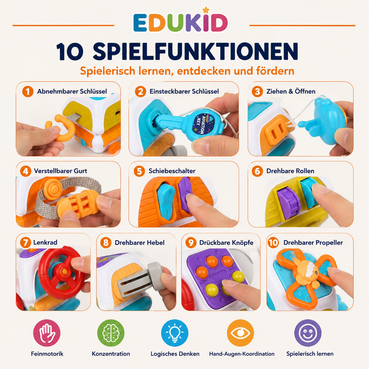 Montessori Aktivitätswürfel für Babys