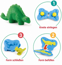 Yeahbo Playdough Sets for Kids, Modelling Clay, Air Dry Clay with 6 Dinosaur Mold, Polymer Clay Set, Play Dough Dinosaur Toys